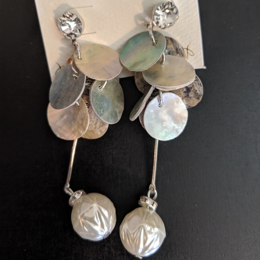 Pearl Drop Earrings - Picture 2 of 4